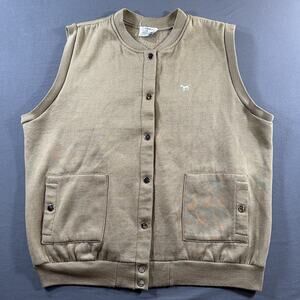 Vintage Snap Button Nylon Sweater Vest 2X
